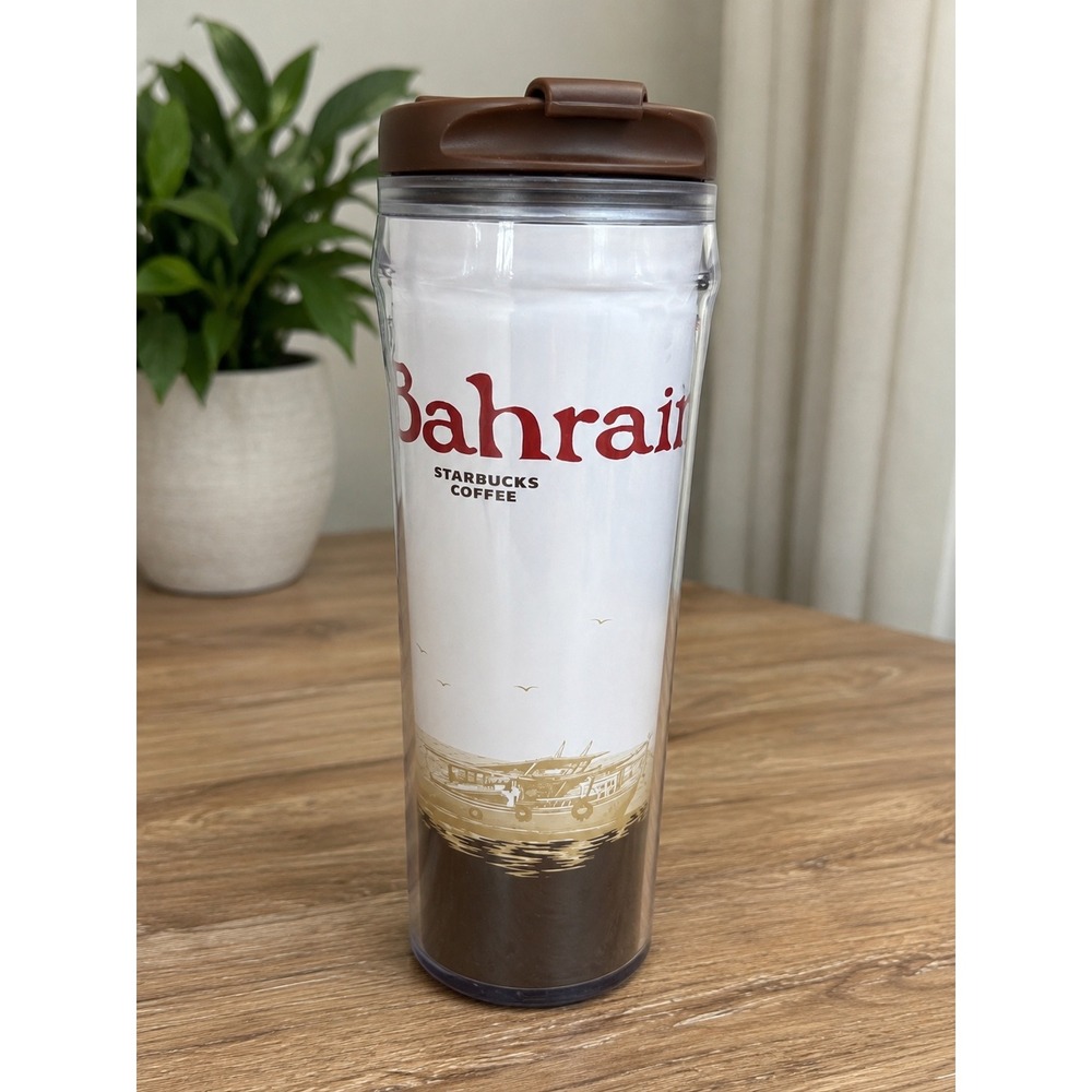 Starbucks Bahrain 2004 Global Icon City Series Travel Tumbler Mug 12oz Brown Lid